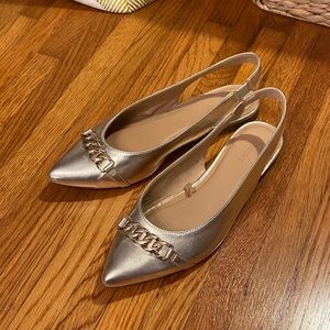 Old Navy Metallic Gold Slingback Flats